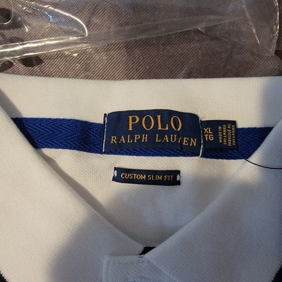 Polo by Ralph Lauren White Polo Shirt with Black Accents - Picture 3 of 3